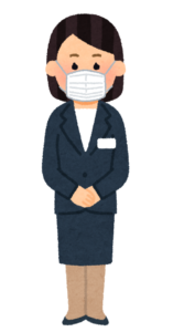 mask_stand_businesswoman