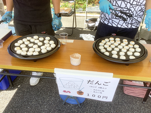 だんごの販売コーナー