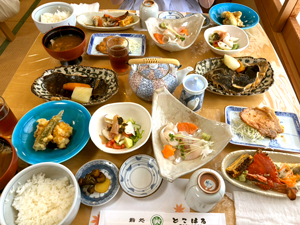 民宿でいただいた昼食