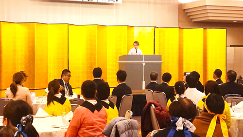 株式会社羽島企画宇野恵利子社長によるママーズグループ新年会の挨拶