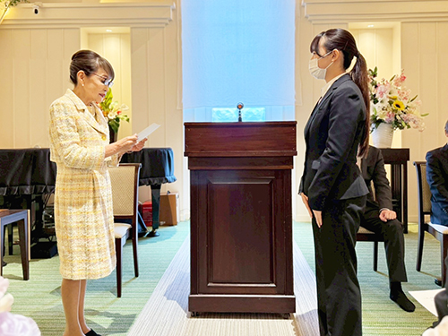 株式会社羽島企画辞令交付の様子